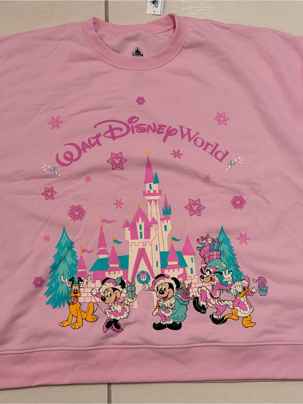 Disney Parks Walt Disney World Pink Christmas Sweatshirt 💗
